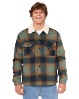 The Rip Curl Mens Bells Sherpa Jacket in Cactus Green