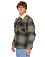 The Rip Curl Mens Bells Sherpa Jacket in Cactus Green