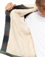 The Rip Curl Mens Bells Sherpa Jacket in Cactus Green