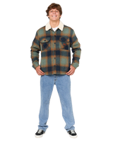 The Rip Curl Mens Bells Sherpa Jacket in Cactus Green