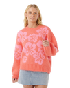 Hibiscus Heat Jacquard Jumper in Watermelon
