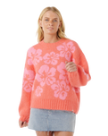 Hibiscus Heat Jacquard Jumper in Watermelon