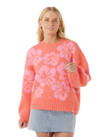 Hibiscus Heat Jacquard Jumper in Watermelon