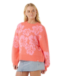Hibiscus Heat Jacquard Jumper in Watermelon