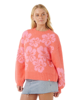 Hibiscus Heat Jacquard Jumper in Watermelon