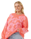 Hibiscus Heat Jacquard Jumper in Watermelon