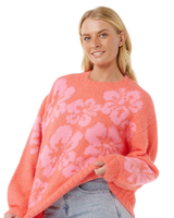 Hibiscus Heat Jacquard Jumper in Watermelon