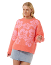 Hibiscus Heat Jacquard Jumper in Watermelon
