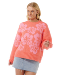 Hibiscus Heat Jacquard Jumper in Watermelon