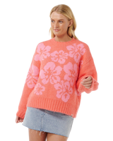 Hibiscus Heat Jacquard Jumper in Watermelon