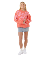 Hibiscus Heat Jacquard Jumper in Watermelon