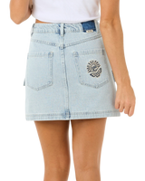 The Rip Curl Womens Las Dalias Denim Mini Skirt in Vintage Blue