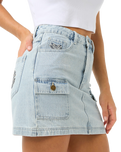 The Rip Curl Womens Las Dalias Denim Mini Skirt in Vintage Blue