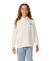 The Rip Curl Girls Girls Surf Puff Hoodie in Bone & Blue