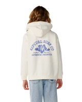 The Rip Curl Girls Girls Surf Puff Hoodie in Bone & Blue