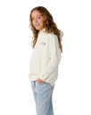 The Rip Curl Girls Girls Surf Puff Hoodie in Bone & Blue