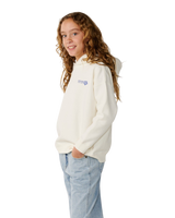 The Rip Curl Girls Girls Surf Puff Hoodie in Bone & Blue