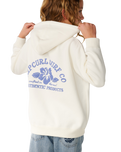 The Rip Curl Girls Girls Surf Puff Hoodie in Bone & Blue