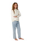The Rip Curl Girls Girls Surf Puff Hoodie in Bone & Blue