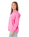 Girls Surf Puff Hoodie in Super Pink
