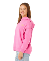 Girls Surf Puff Hoodie in Super Pink