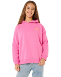 Girls Surf Puff Hoodie in Super Pink