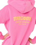 Girls Surf Puff Hoodie in Super Pink