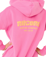 Girls Surf Puff Hoodie in Super Pink