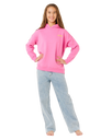 Girls Surf Puff Hoodie in Super Pink