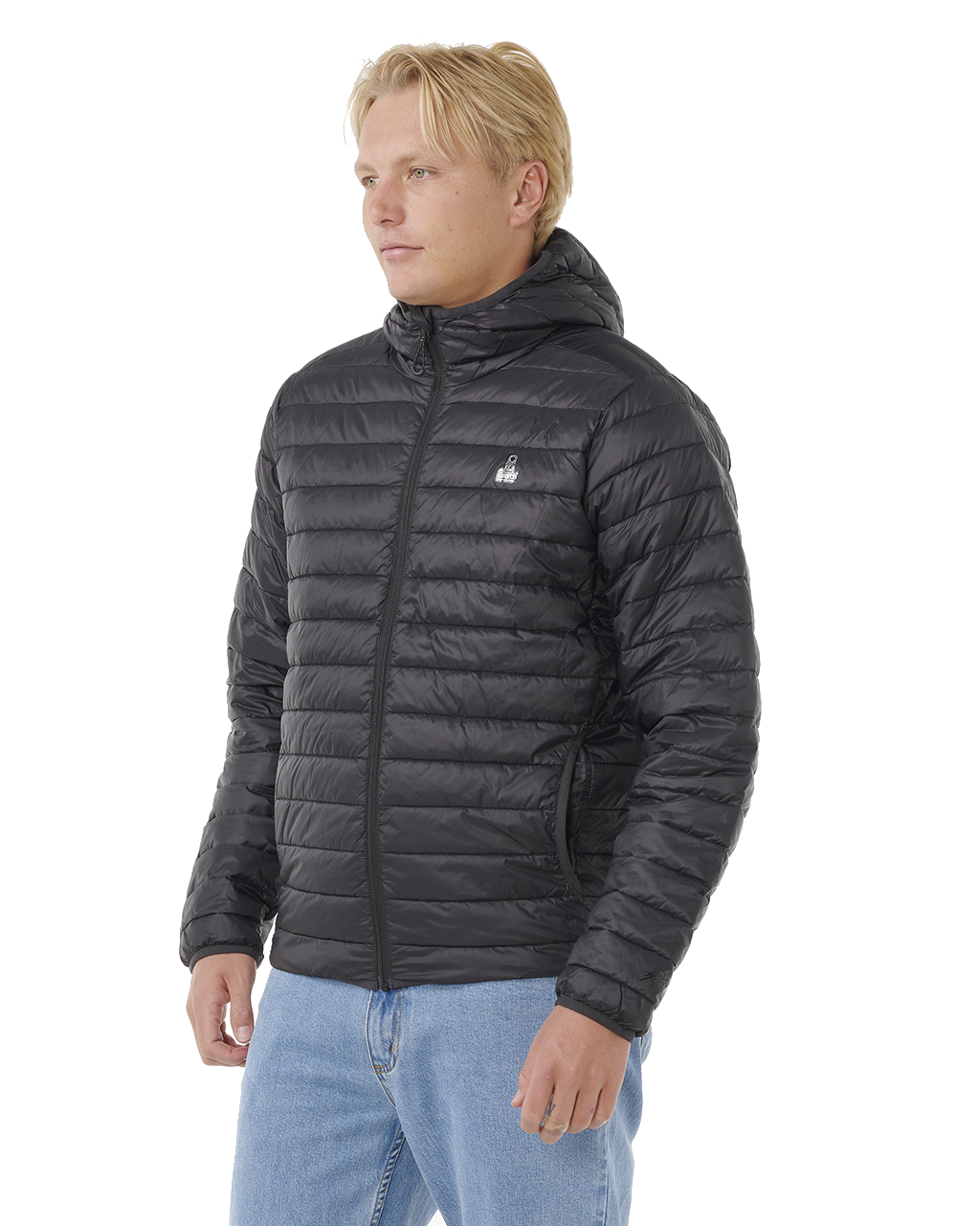 The Rip Curl Mens Anti Series Search Puffer Jacket in Black