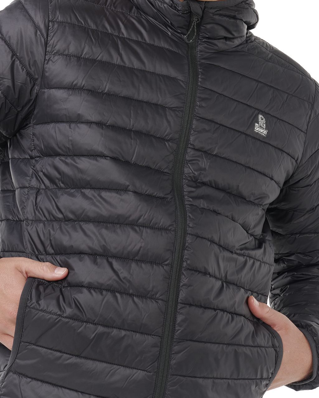 The Rip Curl Mens Anti Series Search Puffer Jacket in Black