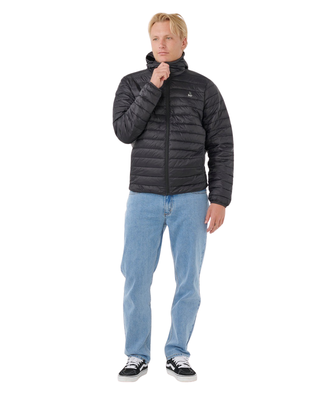 The Rip Curl Mens Anti Series Search Puffer Jacket in Black