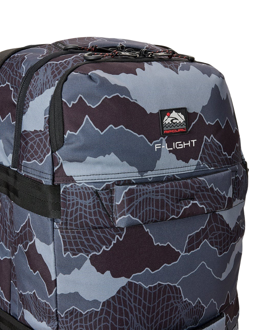 F-Light Transit 45L Search Camo Travel Bag in Black & Grey