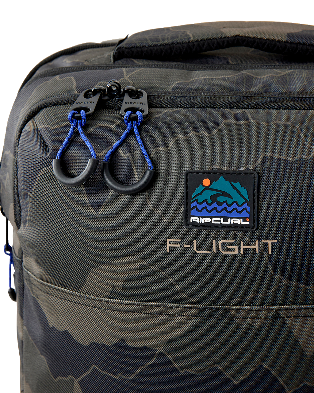 The Rip Curl F-Light Cabin Search Camo 30L Holdall in Black & Olive