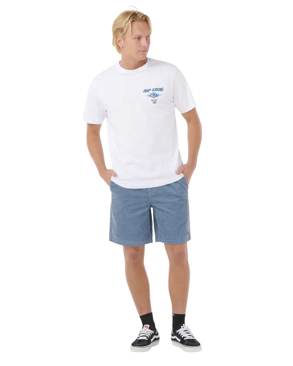 Classic Surf Cord Volley Shorts in Bluefin