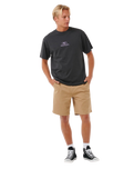 The Rip Curl Mens Classic Surf Chino Walkshorts in Khaki