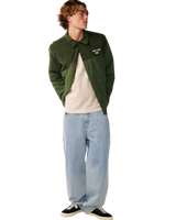 The Rip Curl Mens Classic Surf Cord Puffer Jacket in Dark Olive