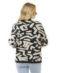 The Rip Curl Womens The Search Jacquard Jumper in Black & White