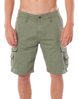 The Rip Curl Mens Classic Surf Trail Cargo Walkshorts in Mid Green