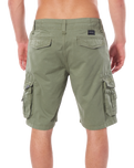 The Rip Curl Mens Classic Surf Trail Cargo Walkshorts in Mid Green