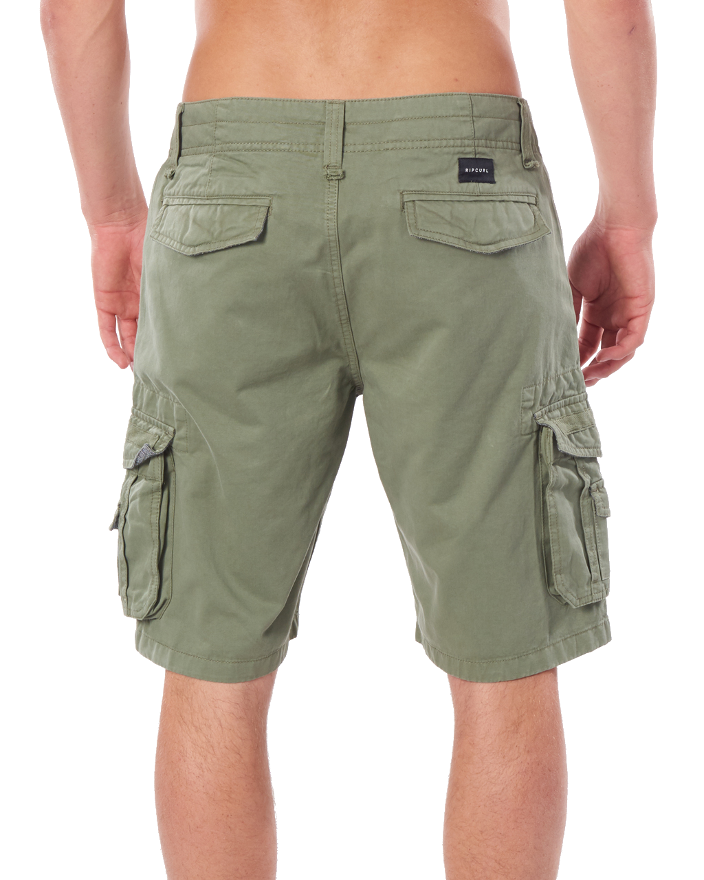 The Rip Curl Mens Classic Surf Trail Cargo Walkshorts in Mid Green