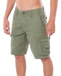 The Rip Curl Mens Classic Surf Trail Cargo Walkshorts in Mid Green