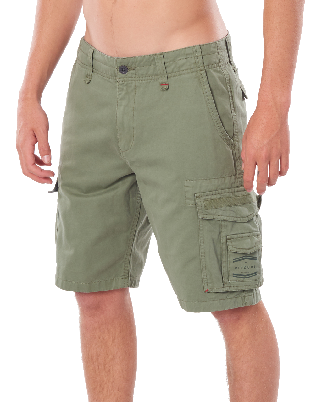 The Rip Curl Mens Classic Surf Trail Cargo Walkshorts in Mid Green