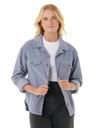 The Rip Curl Womens Stevie Cord Shirt in Blue Grey