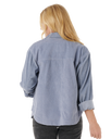The Rip Curl Womens Stevie Cord Shirt in Blue Grey