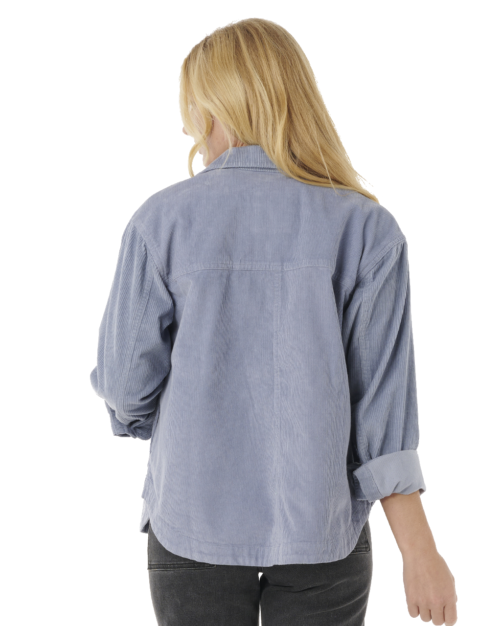 The Rip Curl Womens Stevie Cord Shirt in Blue Grey