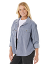 The Rip Curl Womens Stevie Cord Shirt in Blue Grey