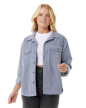 The Rip Curl Womens Stevie Cord Shirt in Blue Grey