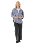 The Rip Curl Womens Stevie Cord Shirt in Blue Grey