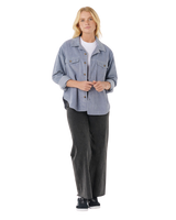 The Rip Curl Womens Stevie Cord Shirt in Blue Grey